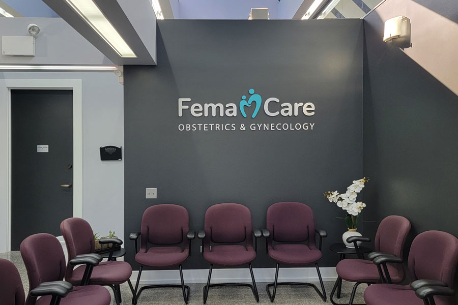 FemaCare Reception Waiting Room Signage Design