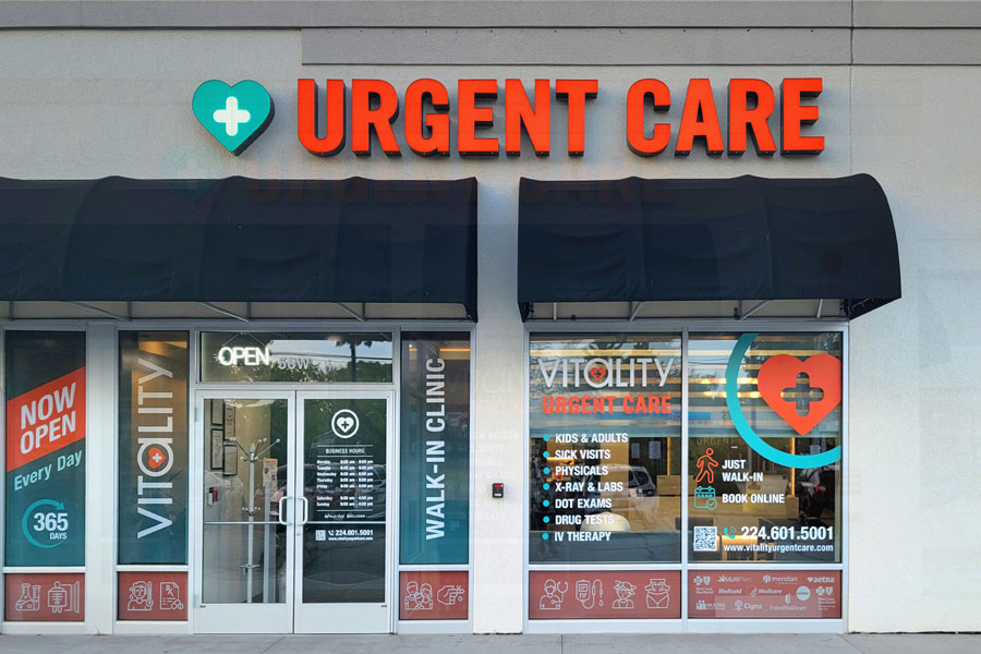 Vitality Urgent Care Front Entrance Signage Design