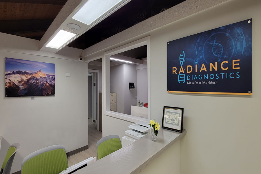 Radiance Diagnostics Reception  Signage/Posters Design